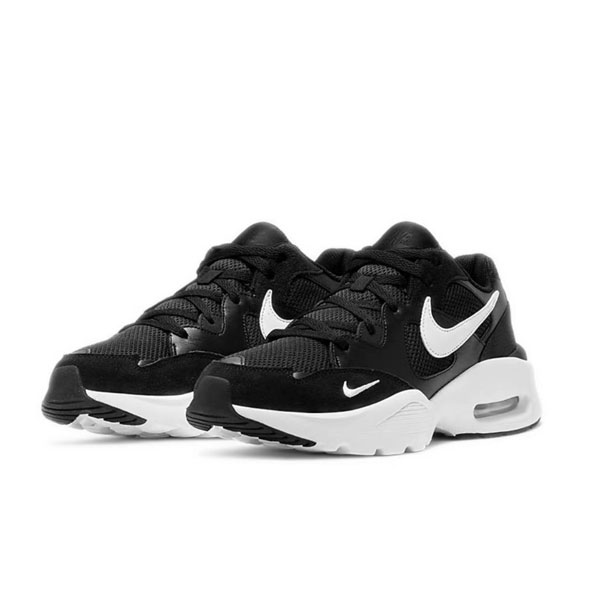 Nike Air Max Fusion 復古經典 輕盈抗震 耐磨合成革 跑步鞋 黑白 Nike Air Max Fusion 復古經典 輕盈抗震 耐磨合成革 跑步鞋 黑白:圖片 2