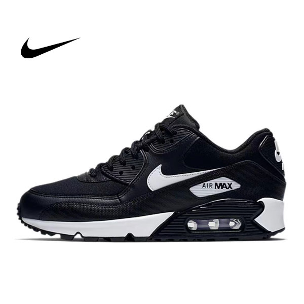 Nike Air Max 90 織物合成革 休閒跑步鞋 黑白 Nike Air Max 90 織物合成革 休閒跑步鞋 黑白:圖片 2