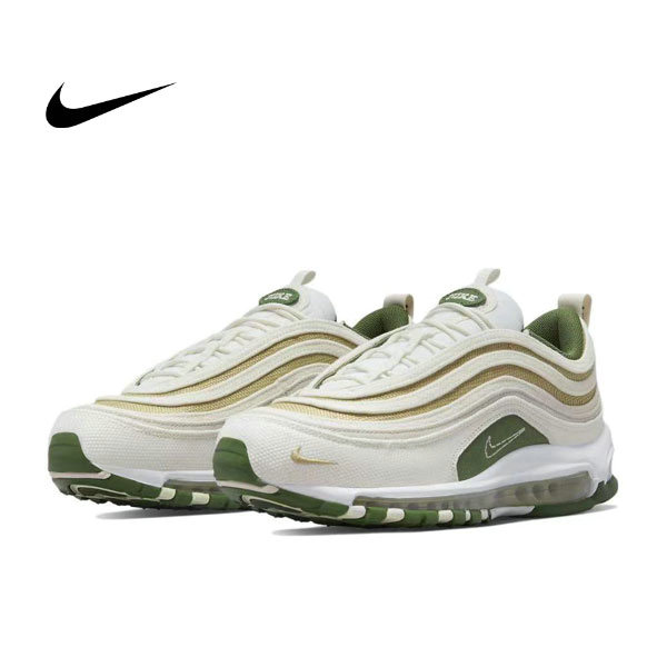 Nike Air Max 97 輕便透氣 低幫跑步鞋 白綠 Nike Air Max 97 輕便透氣 低幫跑步鞋 白綠:圖片 3