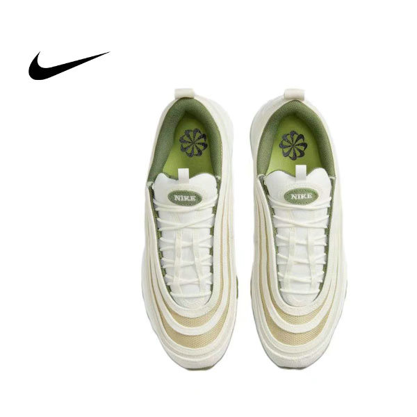Nike Air Max 97 輕便透氣 低幫跑步鞋 白綠 Nike Air Max 97 輕便透氣 低幫跑步鞋 白綠:圖片 4