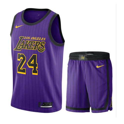 Nike NBA球服套裝 24號 科比 KOBE 黑曼巴 紀念版 球衣 籃球服套裝 黑紫套裝