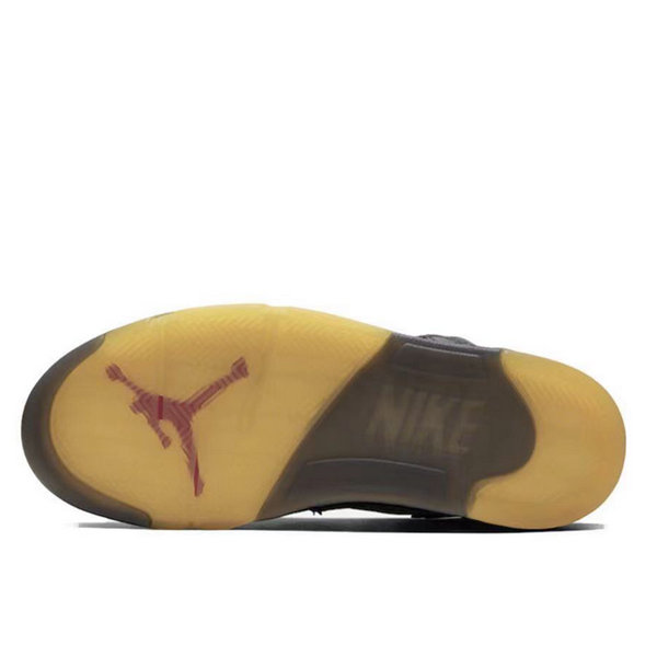 Off-White x Air Jordan 5 Retro SP 黑蟬翼 高幫籃球鞋 黑色 Off-White x Air Jordan 5 Retro SP 黑蟬翼 高幫籃球鞋 黑色:圖片 6