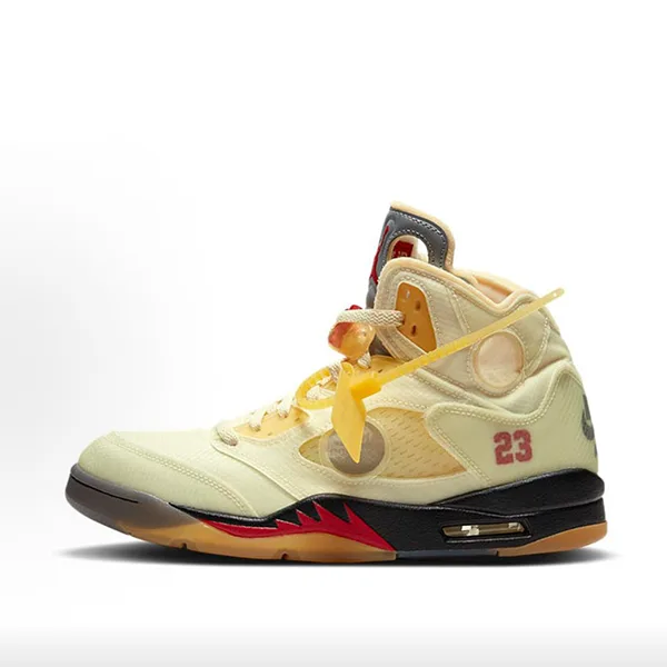 Off-White x Air Jordan 5 Retro SP “Sail”白蟬翼 高幫籃球鞋 白帆 Off-White x Air Jordan 5 Retro SP “Sail”白蟬翼 高幫籃球鞋 白帆:圖片 2