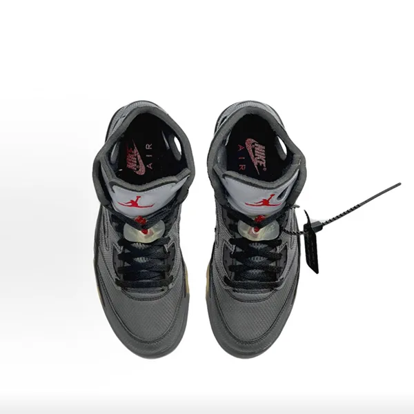 Off-White x Air Jordan 5 Retro SP 黑蟬翼 高幫籃球鞋 黑色 Off-White x Air Jordan 5 Retro SP 黑蟬翼 高幫籃球鞋 黑色:圖片 4