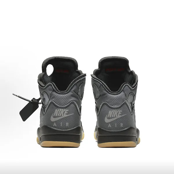 Off-White x Air Jordan 5 Retro SP 黑蟬翼 高幫籃球鞋 黑色 Off-White x Air Jordan 5 Retro SP 黑蟬翼 高幫籃球鞋 黑色:圖片 5