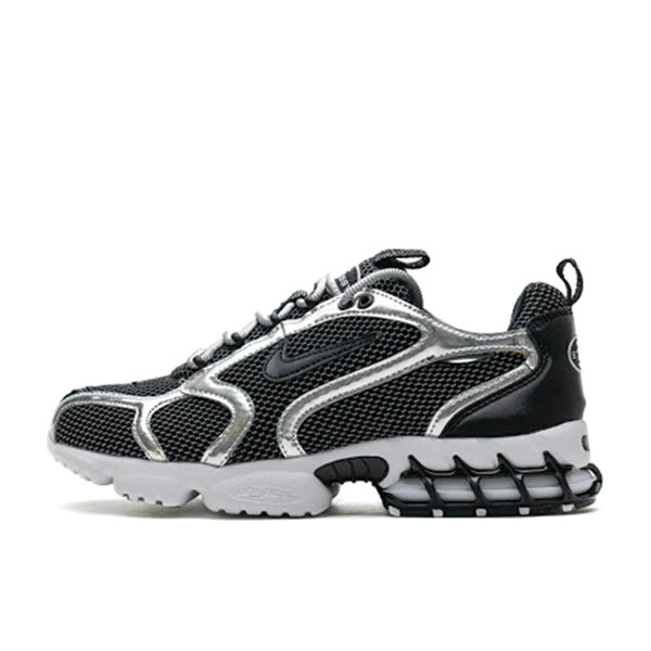 Stussy x Nike Air Zoom Spiridon CG 2 減震耐磨 复古跑鞋 黑银 Stussy x Nike Air Zoom Spiridon CG 2 減震耐磨 复古跑鞋 黑银:圖片 2