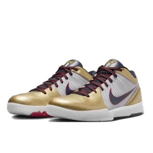 Nike Kobe 4 "Gold Medal" 防滑耐磨 實戰籃球鞋 白金 Nike Kobe 4 "Gold Medal" 防滑耐磨 實戰籃球鞋 白金:圖片 3