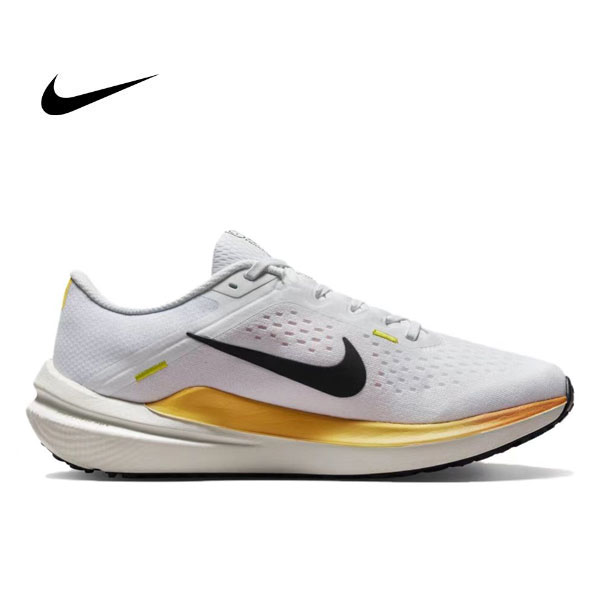 Nike Winflo 10 舒適減震 耐磨透氣 休息訓練跑步鞋 白黑黃 Nike Winflo 10 舒適減震 耐磨透氣 休息訓練跑步鞋 白黑黃