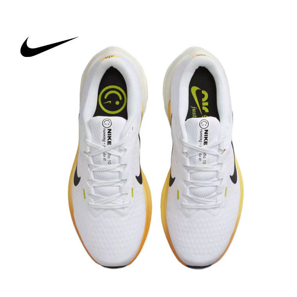 Nike Winflo 10 舒適減震 耐磨透氣 休息訓練跑步鞋 白黑黃 Nike Winflo 10 舒適減震 耐磨透氣 休息訓練跑步鞋 白黑黃:圖片 4