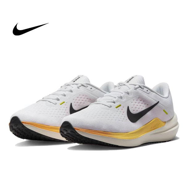 Nike Winflo 10 舒適減震 耐磨透氣 休息訓練跑步鞋 白黑黃 Nike Winflo 10 舒適減震 耐磨透氣 休息訓練跑步鞋 白黑黃:圖片 3