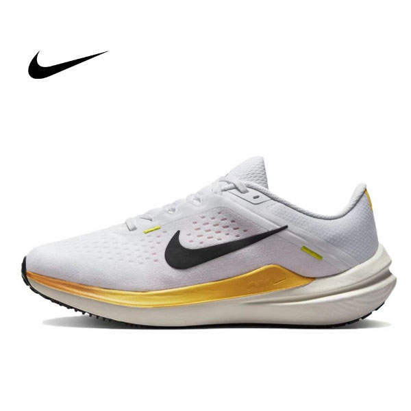 Nike Winflo 10 舒適減震 耐磨透氣 休息訓練跑步鞋 白黑黃 Nike Winflo 10 舒適減震 耐磨透氣 休息訓練跑步鞋 白黑黃:圖片 2