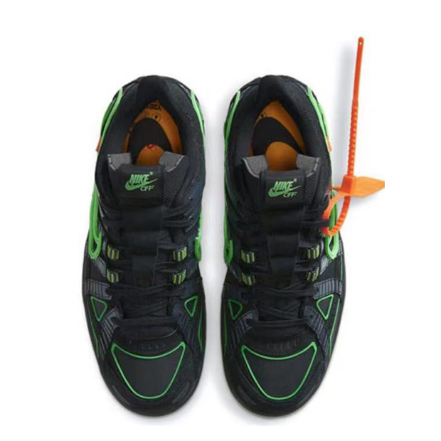 Off-White x Nike Dunk Low Rubber 防滑耐磨 低幫板鞋 黑綠 Off-White x Nike Dunk Low Rubber 防滑耐磨 低幫板鞋 黑綠:圖片 4