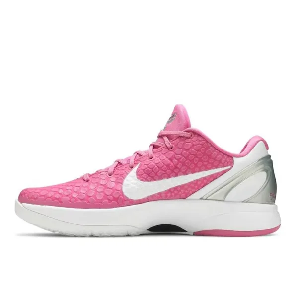Nike Kobe 6 乳腺癌 防滑耐磨 實戰籃球鞋 粉白 Nike Kobe 6 乳腺癌 防滑耐磨 實戰籃球鞋 粉白:圖片 2