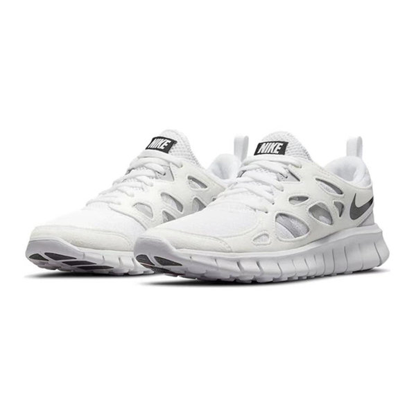 Nike Free Run 2.0 赤足感 鏤空輕便透氣 減震防滑 跑步鞋 白黑 Nike Free Run 2.0 赤足感 鏤空輕便透氣 減震防滑 跑步鞋 白黑:圖片 3