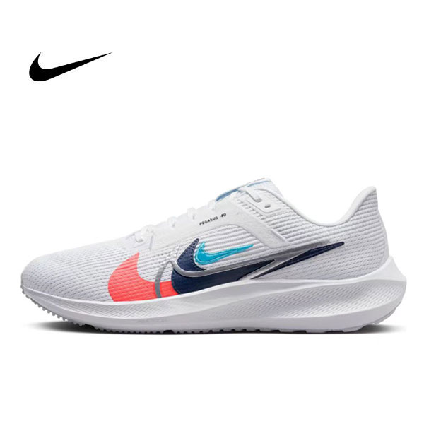 Nike Air Zoom Pegasus 登月40代運動鞋 針織網面透氣跑步 男女款 白色