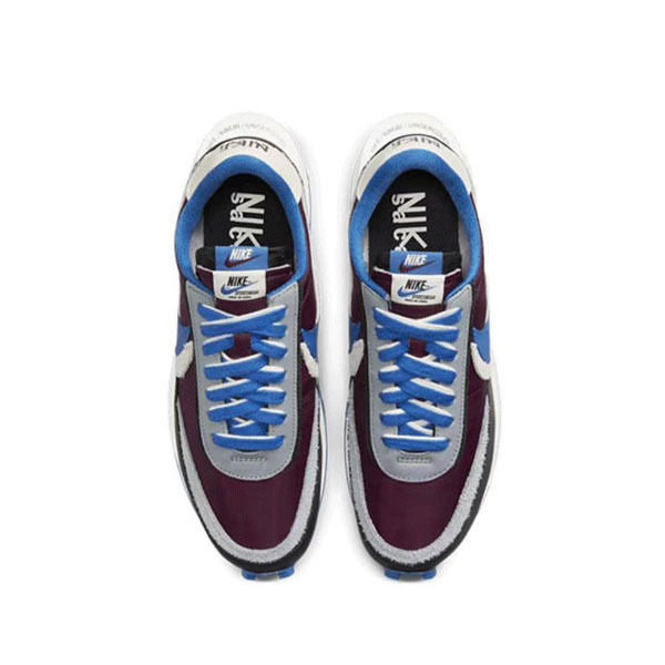 Nike Waffle Sacai 黑灰藍 Night Maroon and Team royal防滑 運動休閒鞋 男女同款 Nike Waffle Sacai 黑灰藍 Night Maroon and Team royal防滑 運動休閒鞋 男女同款