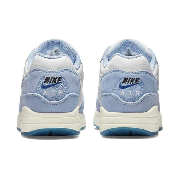 Nike Air Max 1 藍圖 絨面皮革 低幫跑步鞋 白藍 Nike Air Max 1 藍圖 絨面皮革 低幫跑步鞋 白藍:圖片 5