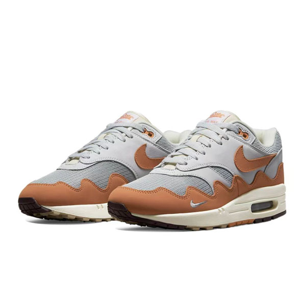 Patta x Nike Air Max 1“Monarch” 減震透氣 休閑跑步鞋 灰棕 Patta x Nike Air Max 1“Monarch” 減震透氣 休閑跑步鞋 灰棕:圖片 3