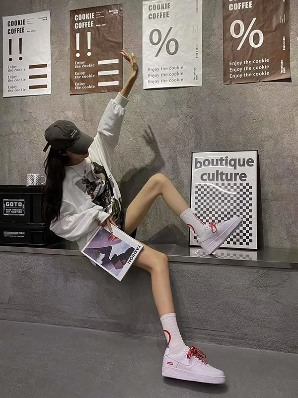 Peaceminusone x Nike Air Force 1 Para-Noise 2.0 小雛菊 低幫板鞋 白色